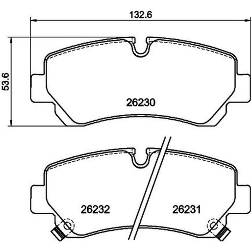 Mintex Rear Brake Pad Set fits Maxus Deliver 9 2020 on 2.0