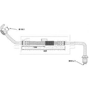 Borg & Beck Brake Hydraulic Hose Line Front Right BBH6179