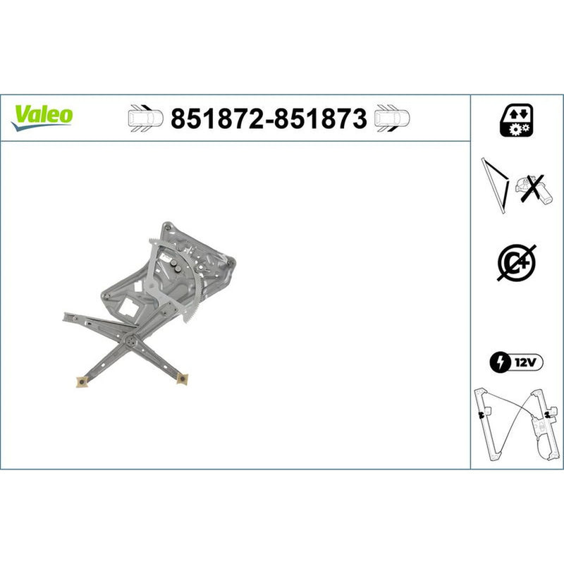 Valeo Electric Window Regulator Lifter Left Front 851872