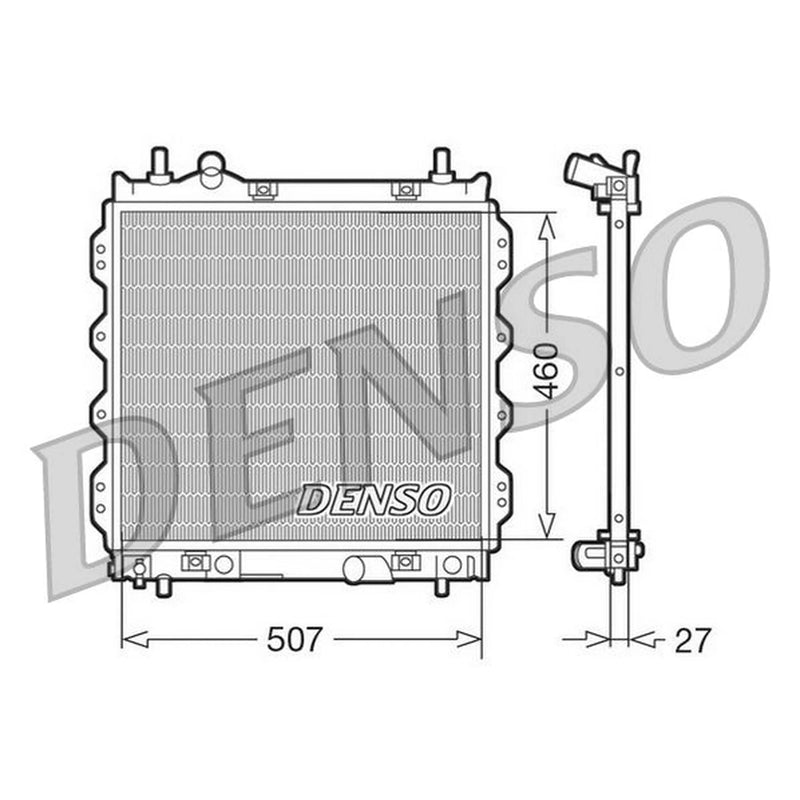 Denso Engine Radiator fits Chrysler Pt Cruiser 2001-2010 1.6 2.4