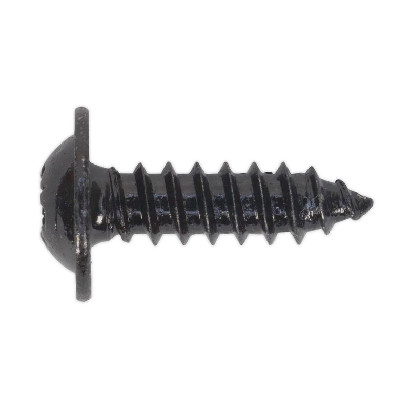 Sealey Self Tapping Screw 4.8 x 16mm Flanged Head Black Pozi Pack of 100 BST4816 Sealey - Dynamic Drive
