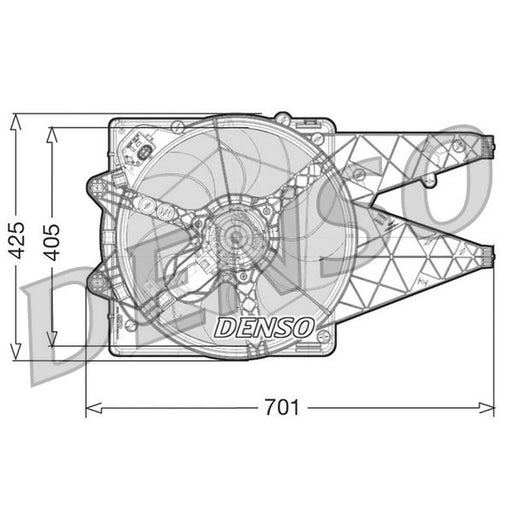 Denso Engine Cooling Fan fits Fiat Doblo Cargo 2010-2023 1.3 1.4 1.6 2.0