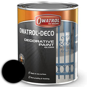 Owatrol Deco Anti Corrosive Gloss Paint (Black RAL 9005 750ml) for Metal Protec Owatrol - Dynamic Drive