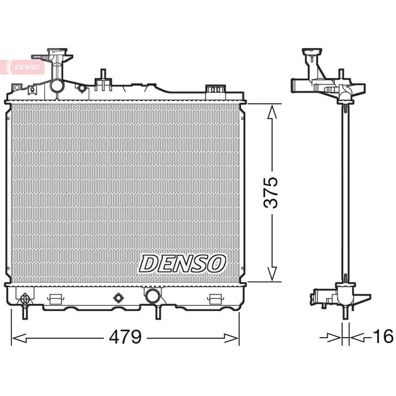 Denso Engine Radiator fits Mitsubishi Mirage / Space Star VI 2012 on 1.2