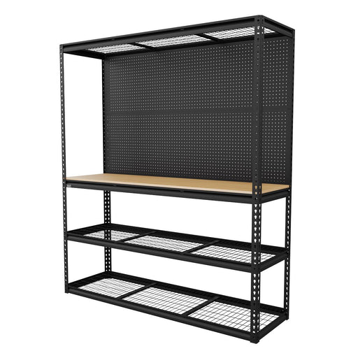 Heavy-Duty Modular Workbench Racking & Pegboard 1820mm 300kg Capacity Per Level Sealey - Dynamic Drive