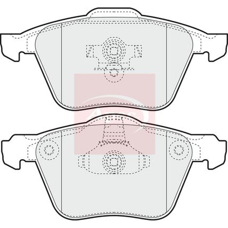 Apec Front Brake Vented Discs & Pads fits Volvo V70 2004-2007