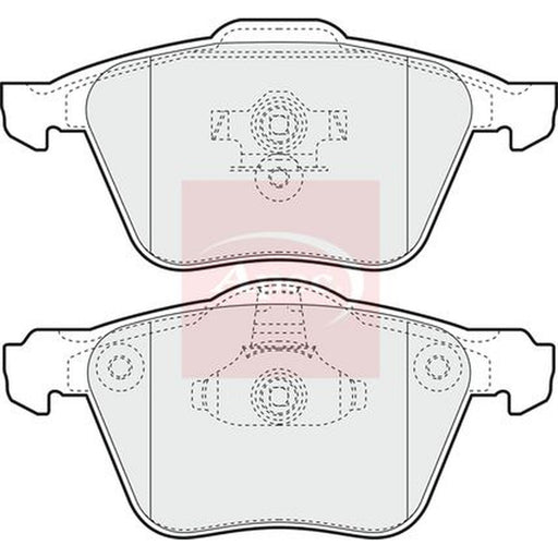 Apec Front Brake Vented Discs & Pads fits Volvo V70 2004-2007