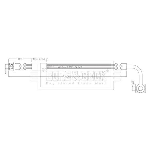 Borg & Beck Brake Hydraulic Hose Line Rear L BBH8932