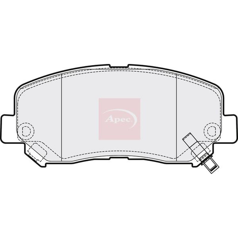 Apec Front Brake Pad Set fits Jeep Cherokee 2014-2018 2.0