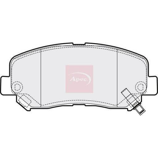 Apec Front Brake Pad Set fits Jeep Cherokee 2014-2018 2.0