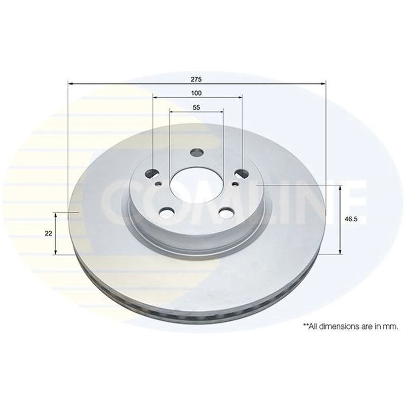 Comline Front & Rear Brake Discs & Pads fits Toyota Corolla 2008-2014 1.8