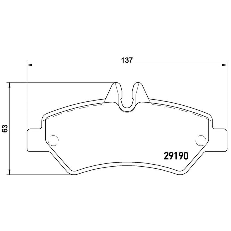 Brembo 4 x Rear Brake Pad Set fits Mercedes-Benz Sprinter 3,5-T 2006-2018