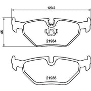 DON Rear Brake Pad Set fits BMW 3 1997-2007