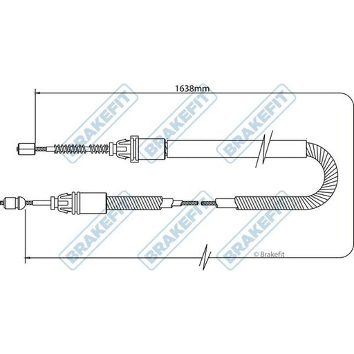 Apec Handbrake Cable Left Rear fits Peugeot 206 1998-2012 1.1 1.4 1.6 1.9 2.0