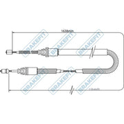 Apec Handbrake Cable Right Rear BBC3330