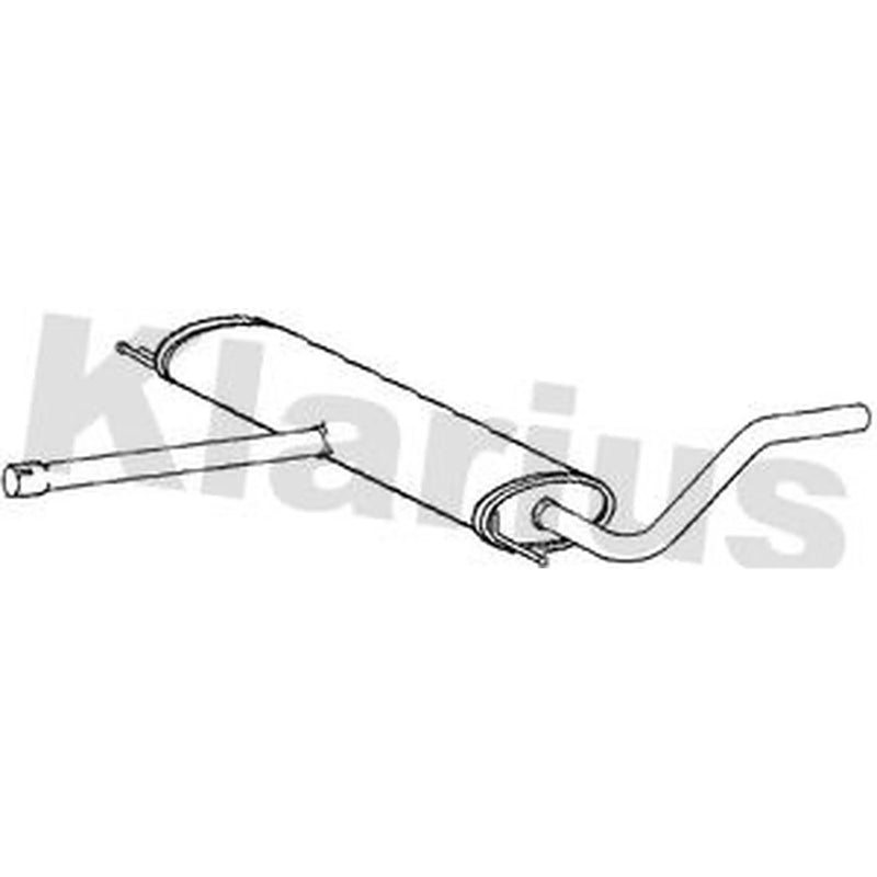 Klarius Box With Centre Pipe Centre fits Audi A6 C5 1997-2005 1.8