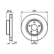 Bosch Front Brake Vented Discs & Pads fits Subaru Impreza 2007-2016 1.5 1.6 2.0
