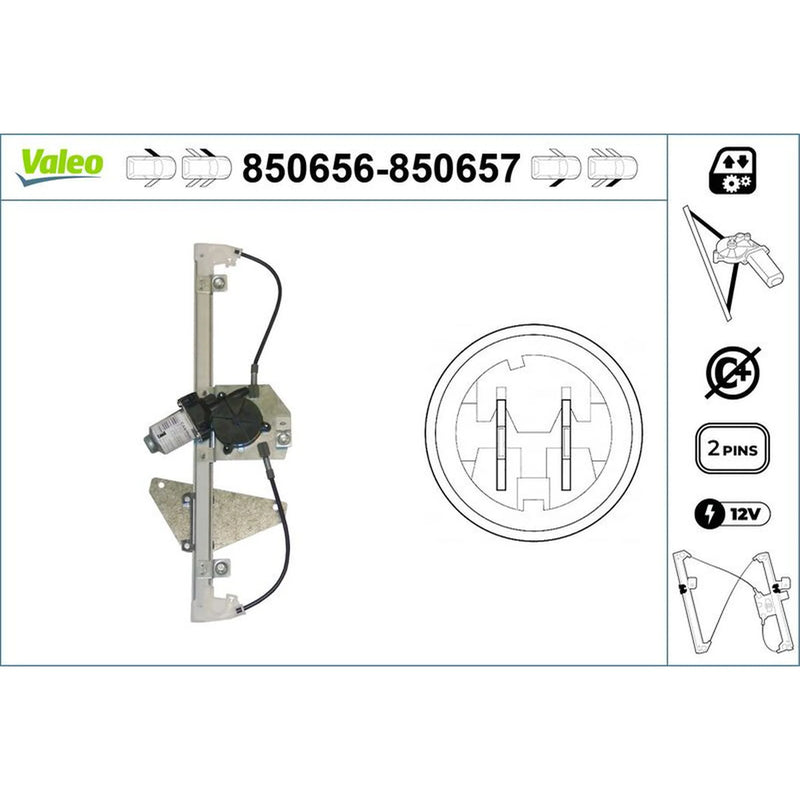 Valeo Electric Window Regulator Lifter Left Front 850656