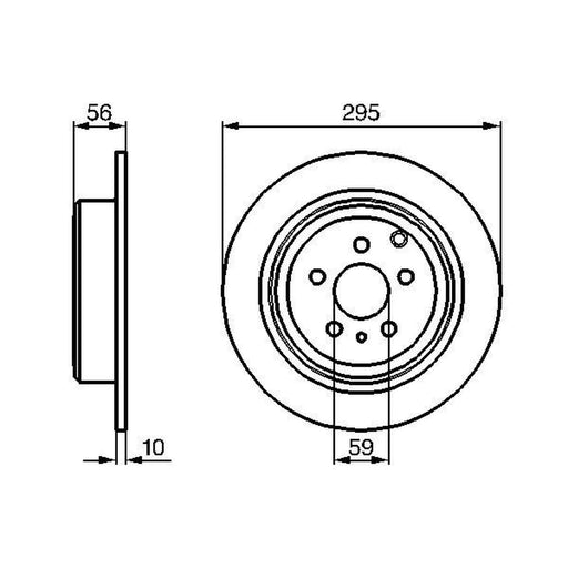 Bosch Front & Rear Brake Discs & Pads fits Fiat Ulysse 1994-2002 1.9 2.0