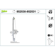 Valeo Electric Window Regulator Lifter Left Front 852530
