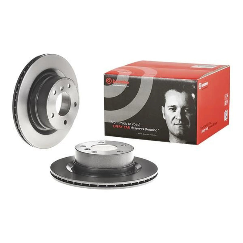 Brembo Rear Brake Internally Vented Discs & Pads fits BMW 1 2007-2013