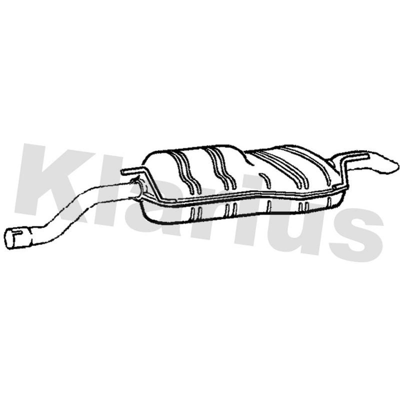 Klarius Box With Tail Pipe Rear fits Peugeot 5008 II 2016 on 1.2
