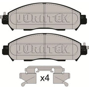 Juratek Front Brake Pad Set fits Nissan Leaf 2017 on