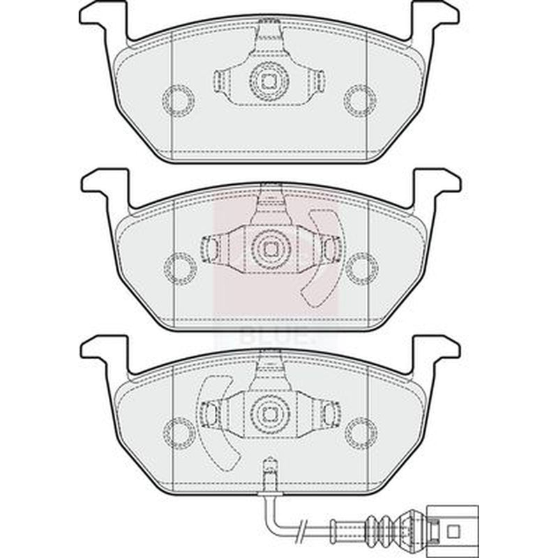 Apec Front Brake Pad Set fits Audi A3 2013-2020 1.6