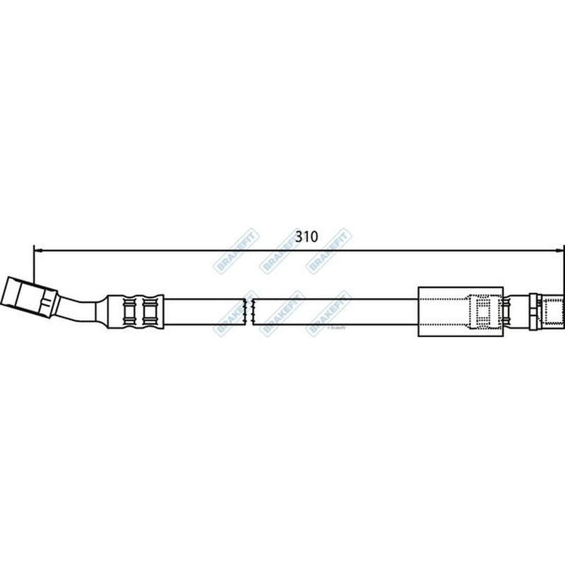 Apec Brake Hydraulic Hose Line Front fits Opel Combo Box Body 2001 on 1.6 1.7