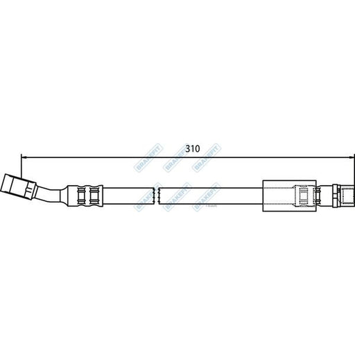 Apec Brake Hydraulic Hose Line Front fits Opel Combo Box Body 2001 on 1.6 1.7