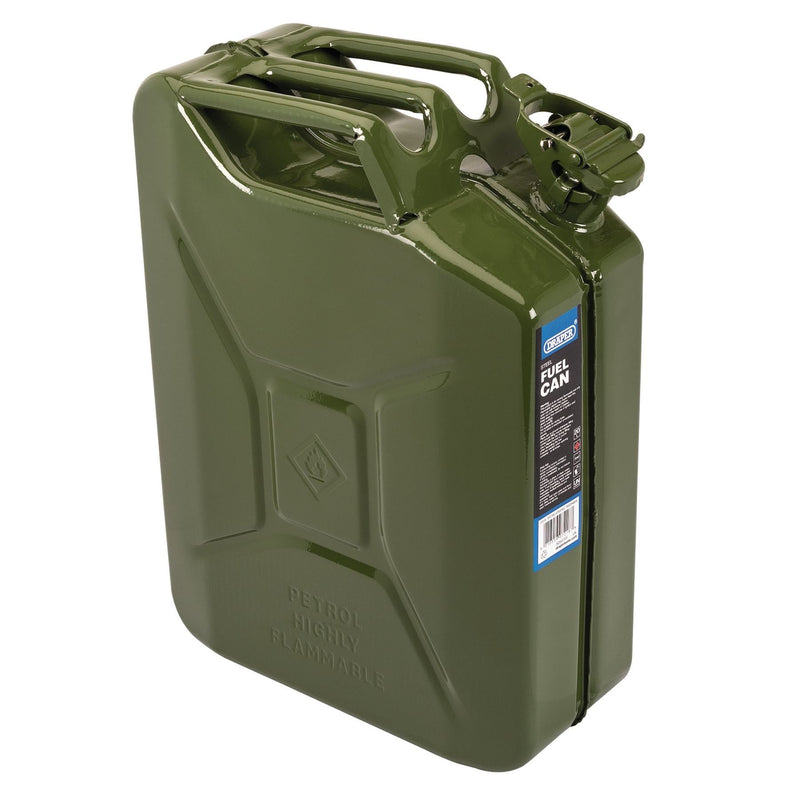 Draper Steel Fuel Can, 20L, Green 07218 Draper - Dynamic Drive