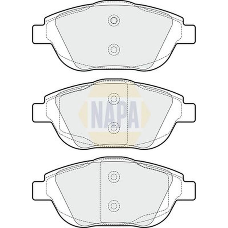 NAPA Front Brake Pad Set fits Citroën C3 Aircross I 2017-2018 1.2 1.5 1.6
