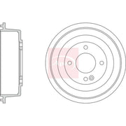 Apec Brake Drum Assembly Rear fits Kia Picanto III 2017-2018 1.0