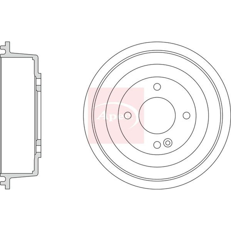 Apec Brake Drum Assembly Rear fits Kia Picanto III 2017-2018 1.0