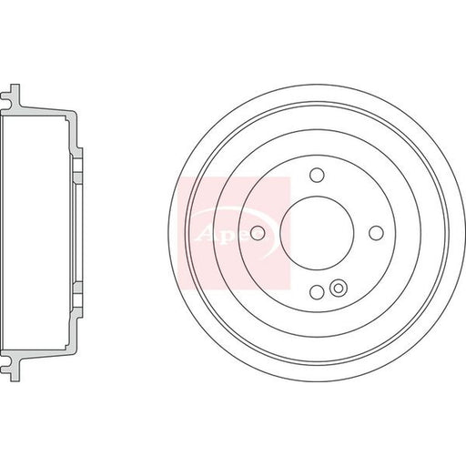 Apec Brake Drum Assembly Rear fits Kia Picanto III 2017-2018 1.0