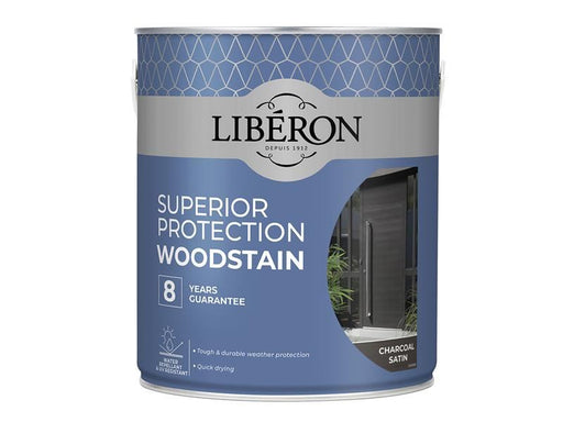 Liberon Superior Protection 8 Year Woodstain Charcoal Satin 2.5 litre Liberon - Dynamic Drive