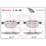 Brembo 4 x Front Brake Pad Set fits BMW 5 2004-2010