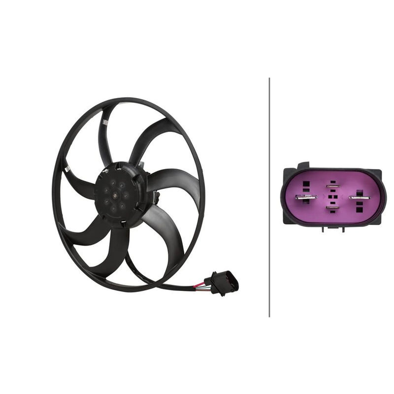 Hella Engine Cooling Fan Left fits Audi A3 2003-2013 1.6 1.9