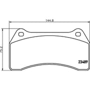 Mintex Front Brake Pad Set fits Jaguar S-Type II 2001-2008 2.5 2.7 4.2