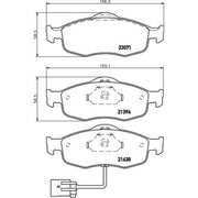 DON Front Brake Pad Set fits Ford Cougar 1998-2001 2.5