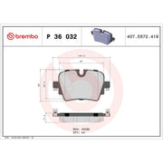 Brembo 4 x Rear Brake Pad Set fits Jaguar F-Type 2012-2017 2.0 3.0 5.0