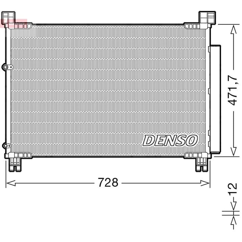 Denso Air Conditioning Condenser fits Lexus Rx 2015 on