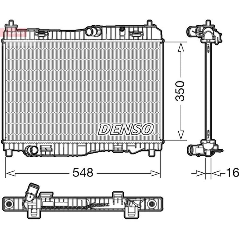 Denso Engine Radiator fits Ford B-Max 2012-2017 1.5 1.6