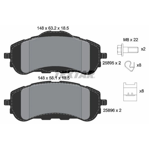 Textar Front Brake Pad Set 2589501