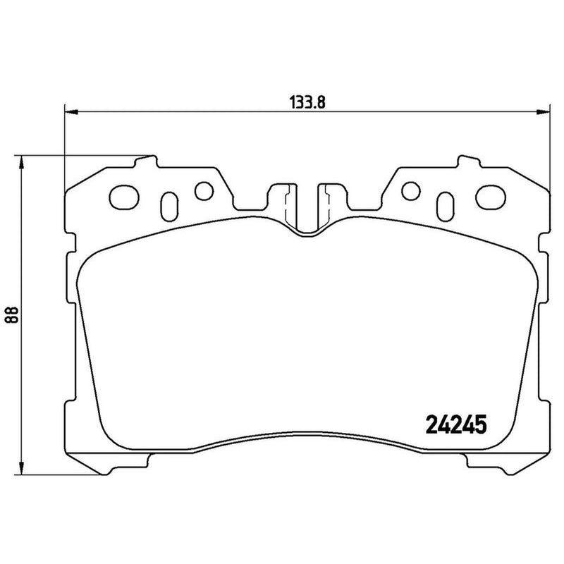 Brembo 4 x Front Brake Pad Set fits Lexus Ls 2006-2009