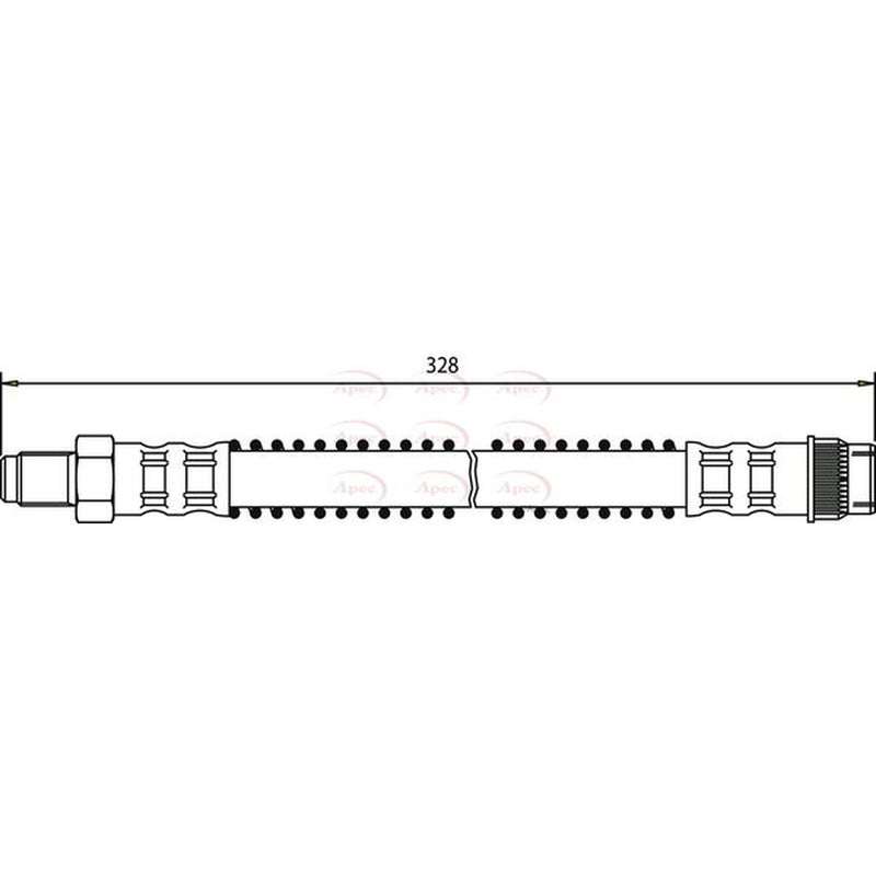 Apec Brake Hydraulic Hose Line Front fits Citroën Saxo 1996-2004