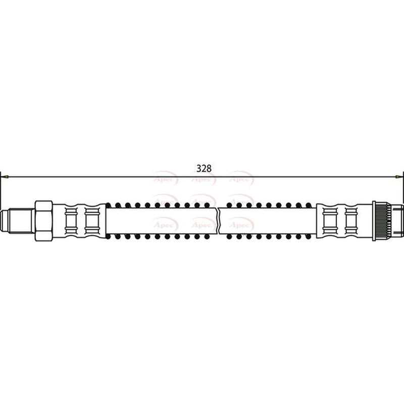 Apec Brake Hydraulic Hose Line Front HOS3300