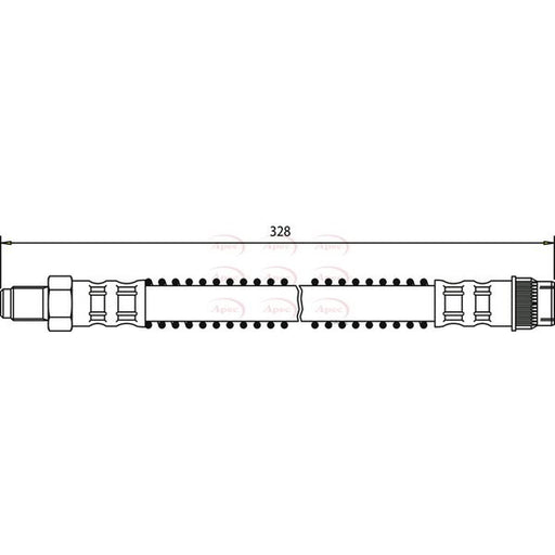 Apec Brake Hydraulic Hose Line Front fits Citroën Saxo 1996-2004