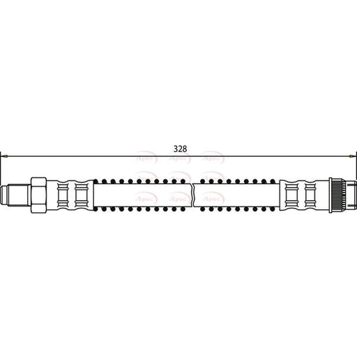 Apec Brake Hydraulic Hose Line Front HOS3300