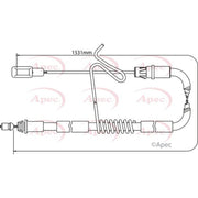 Apec Handbrake Cable Left Rear fits Ford Transit 2006-2014 2.2 2.3 2.4 3.2